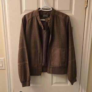 Brown Perforated Women's Jacket